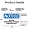 Signmission No Food Drinks With Approved Container Only, 14 in W x Rectangle, Plastic OS-2PACK-NS-P-1014-L-14563 - alternate 7